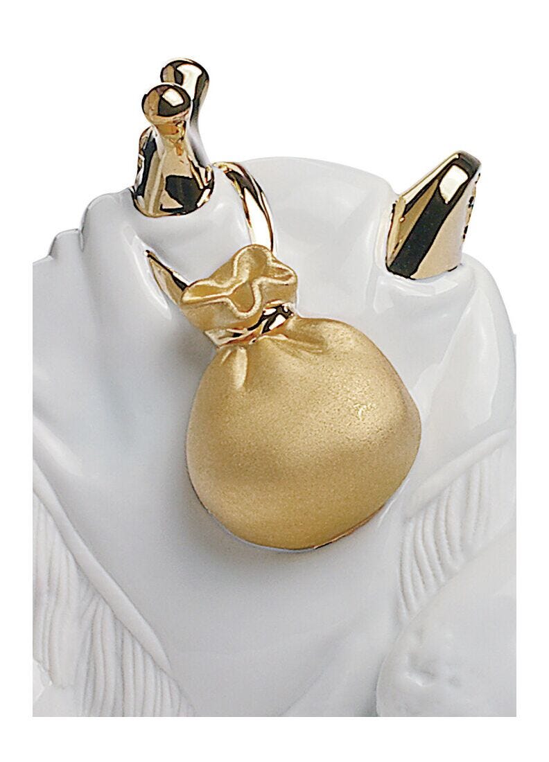 Lladro Figura El Camello En Belén. Lustre Oro