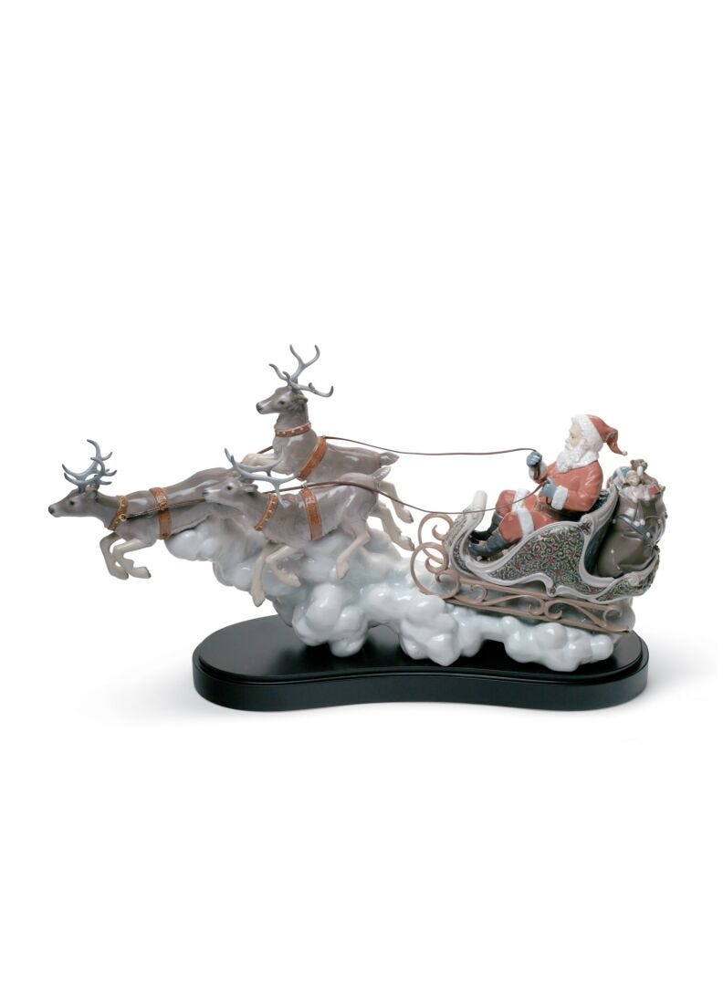 Lladro Figura El Viaje De Papá Noël. Serie Limitada