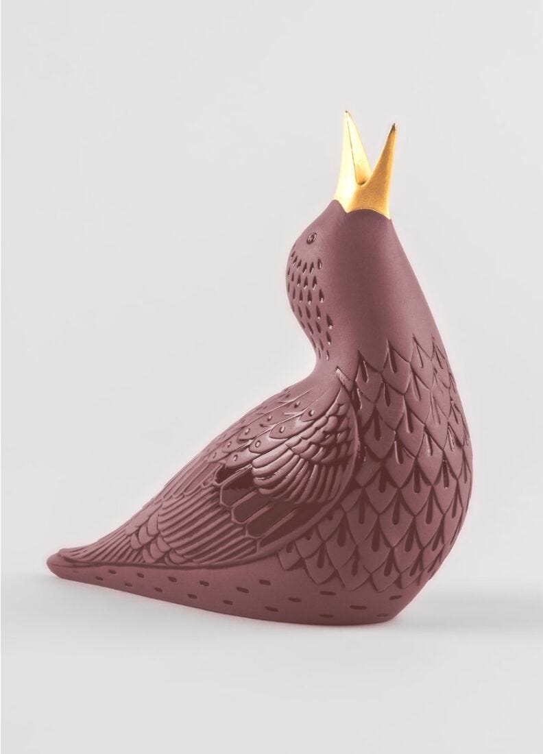 Lladro Figura Estornino I. Morado