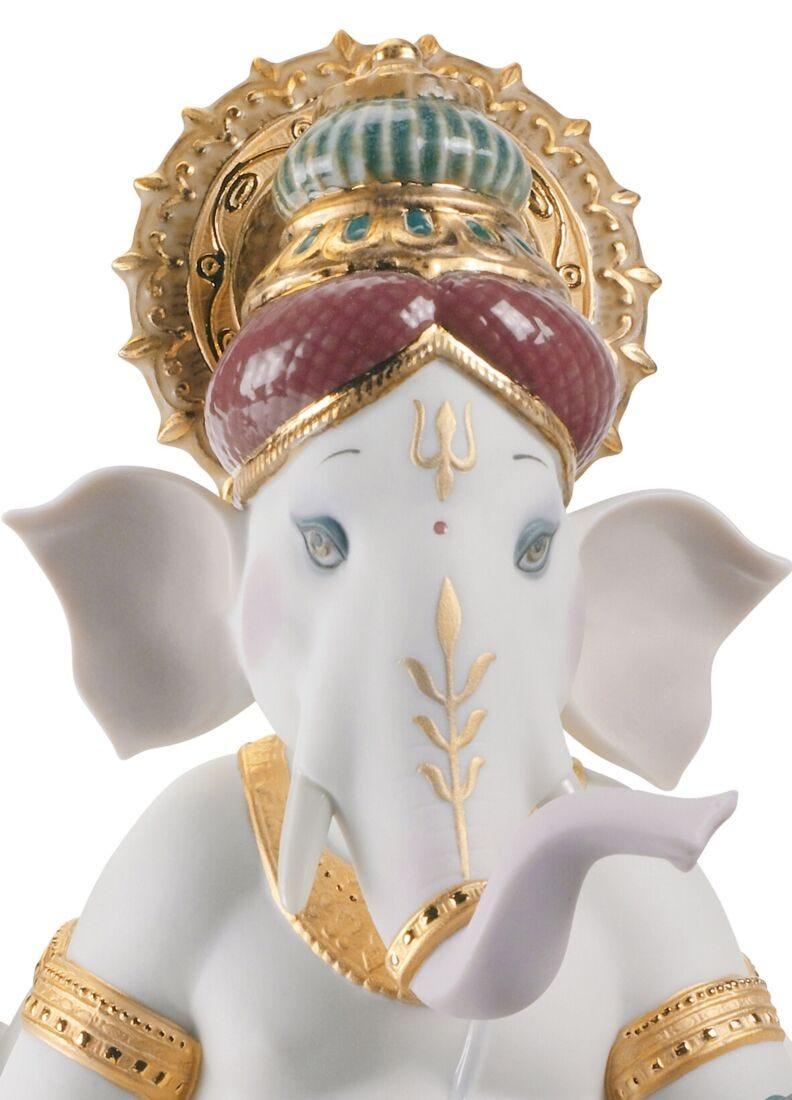 Lladro Figura Ganesha Con Veena. Serie Limitada