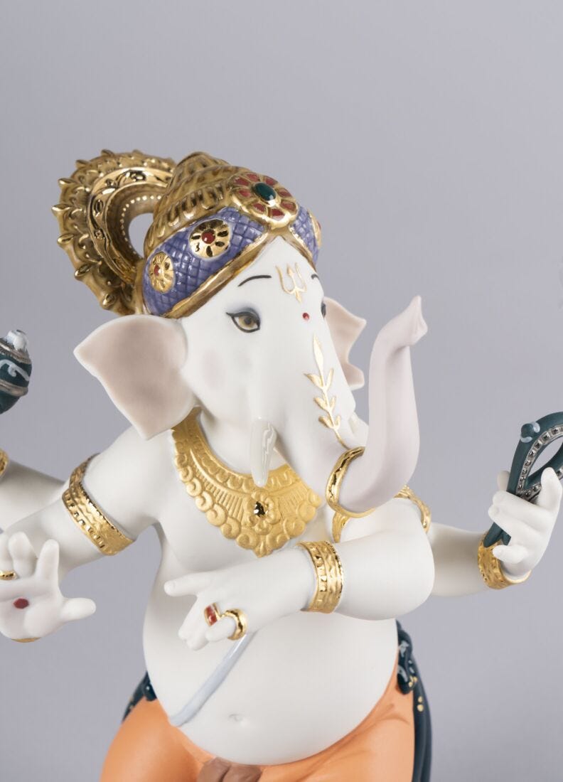 Lladro Figura Ganesha Danzante. Serie Limitada