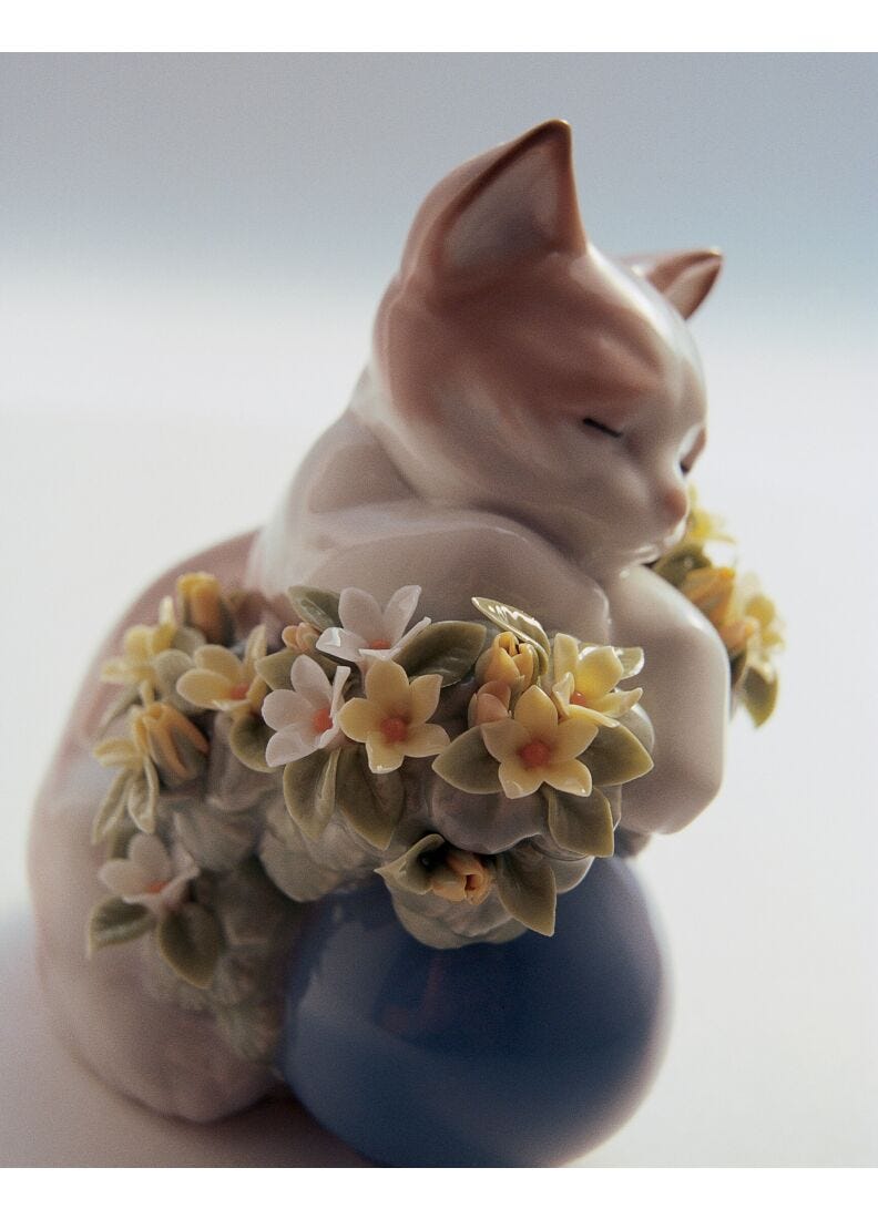 Lladro Figura Gatito Dormilón