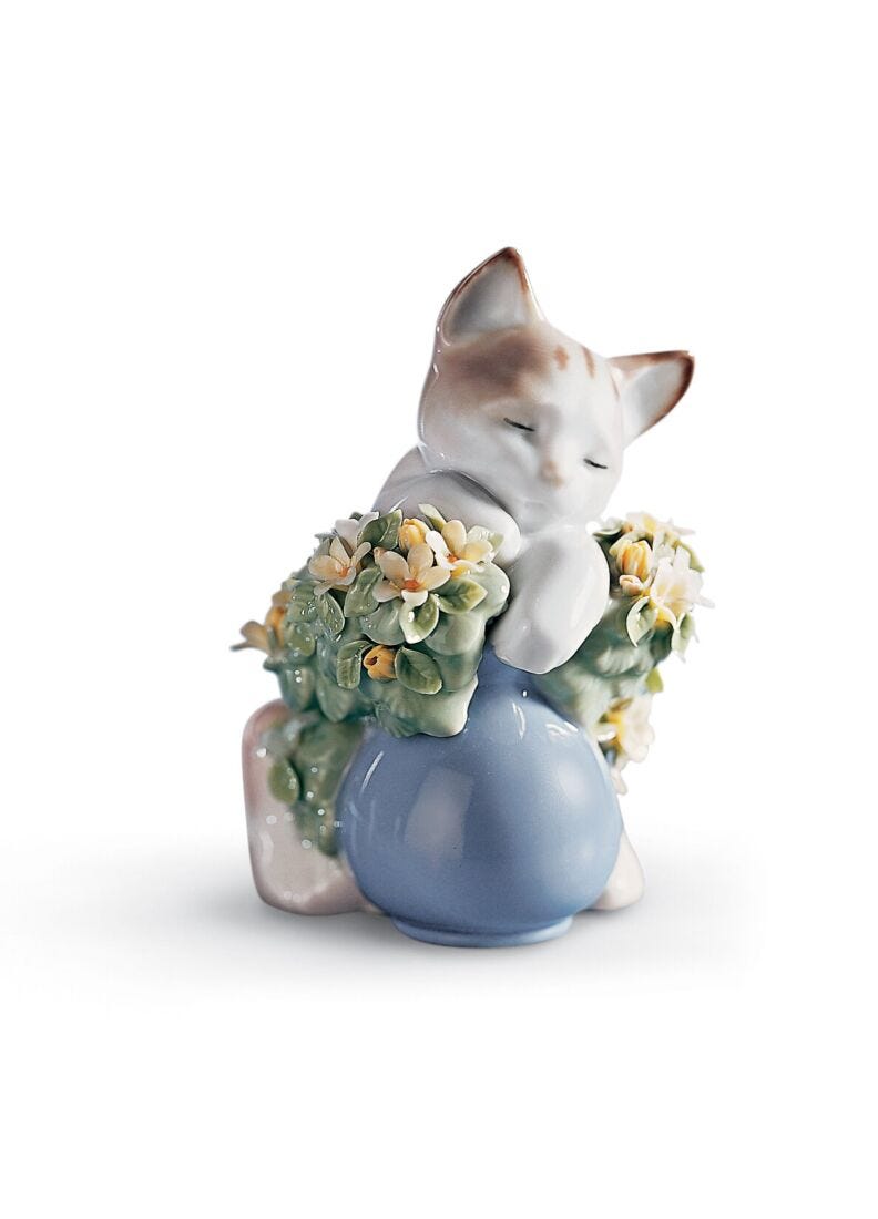 lladro Figura Gatito dormilón