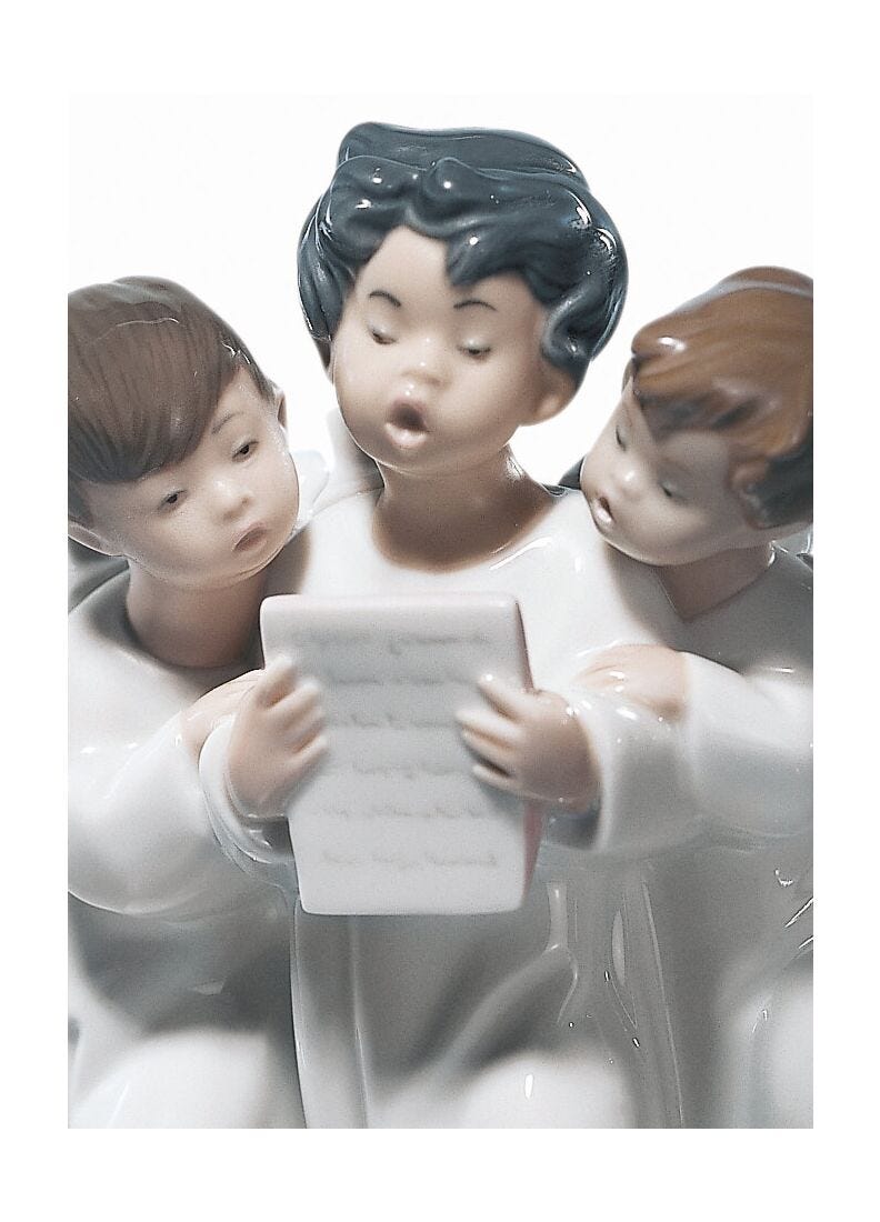 lladro Figura Grupo de ángeles