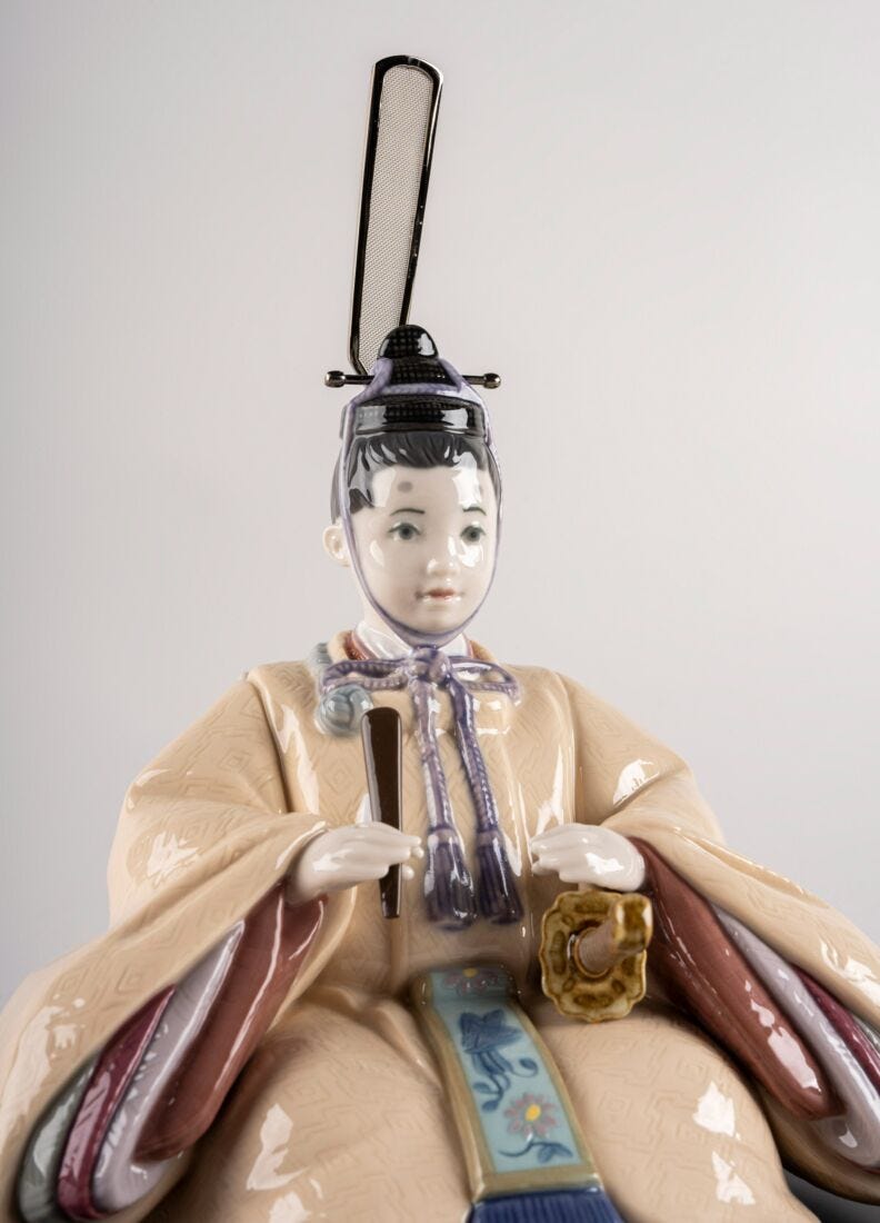Lladro Figura Hina Dolls. Beige Y Rosa