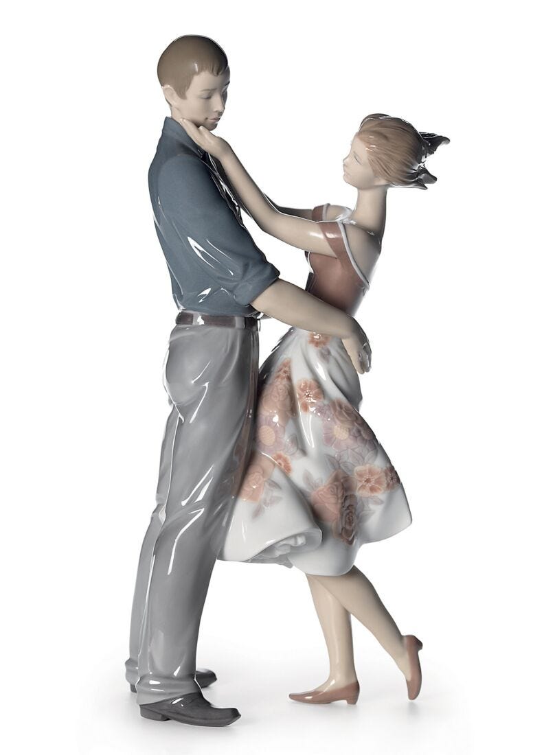 lladro Figura joven pareja Encuentro feliz