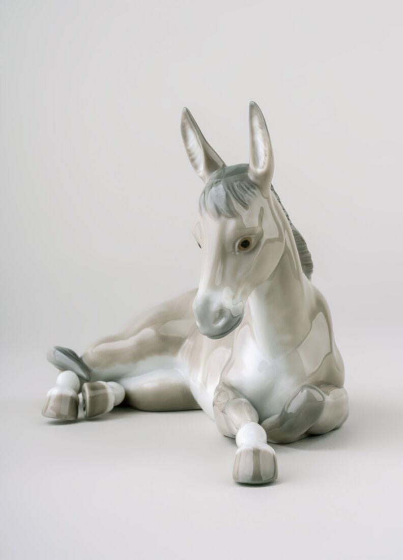 Lladro Figura La Mula En Belén