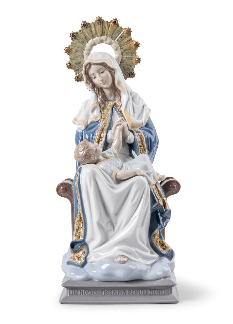 lladro Figura La Virgen de la Divina Providencia