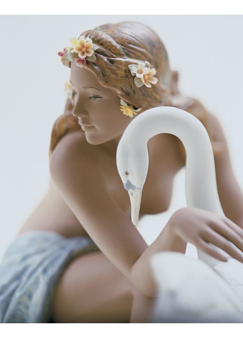 Lladro Figura Leda Y El Cisne