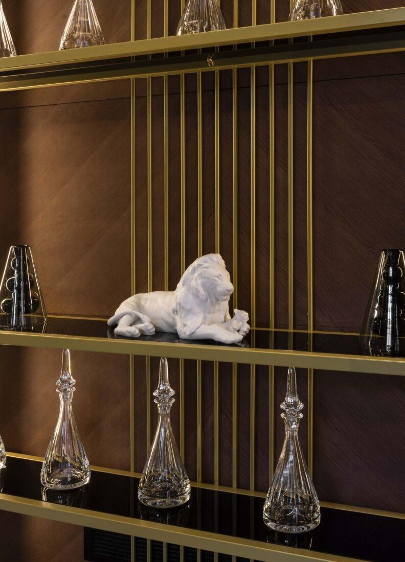 Lladro Figura León Con Cachorro