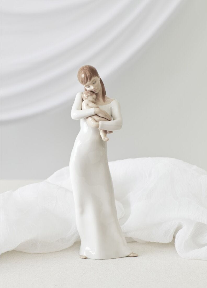 Lladro Figura Madre Buenas Noches Mi ángel