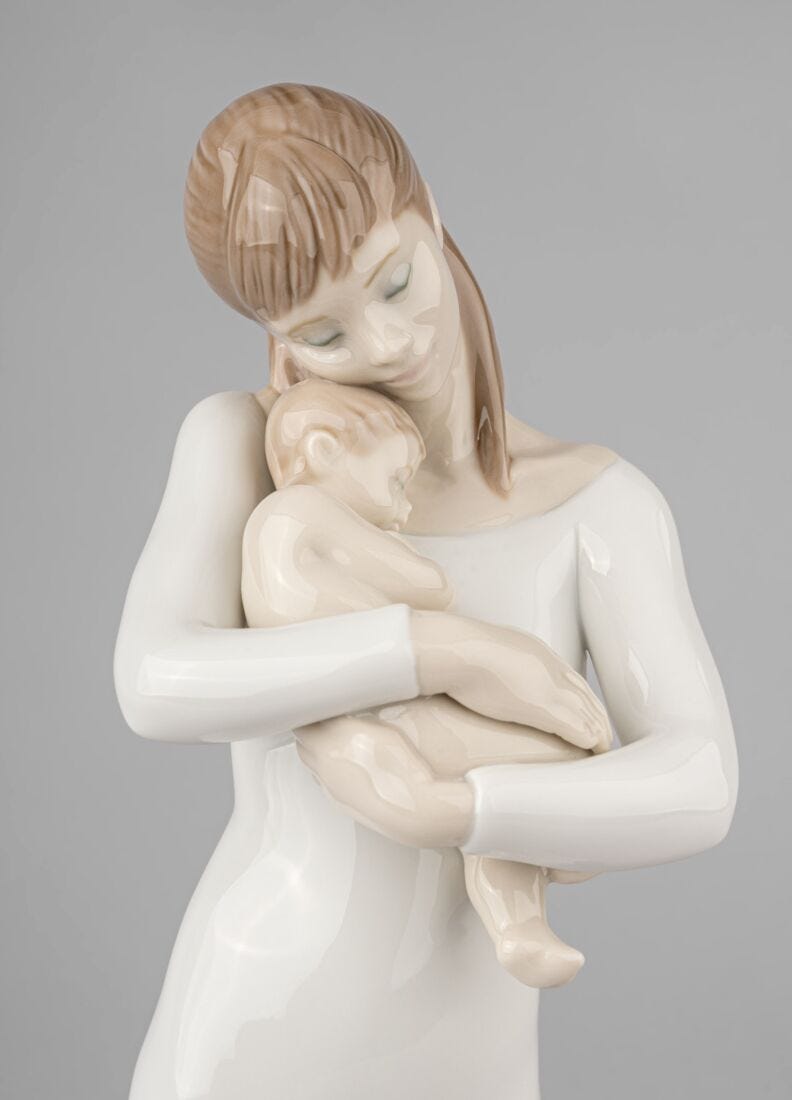 Lladro Figura Madre Buenas Noches Mi ángel
