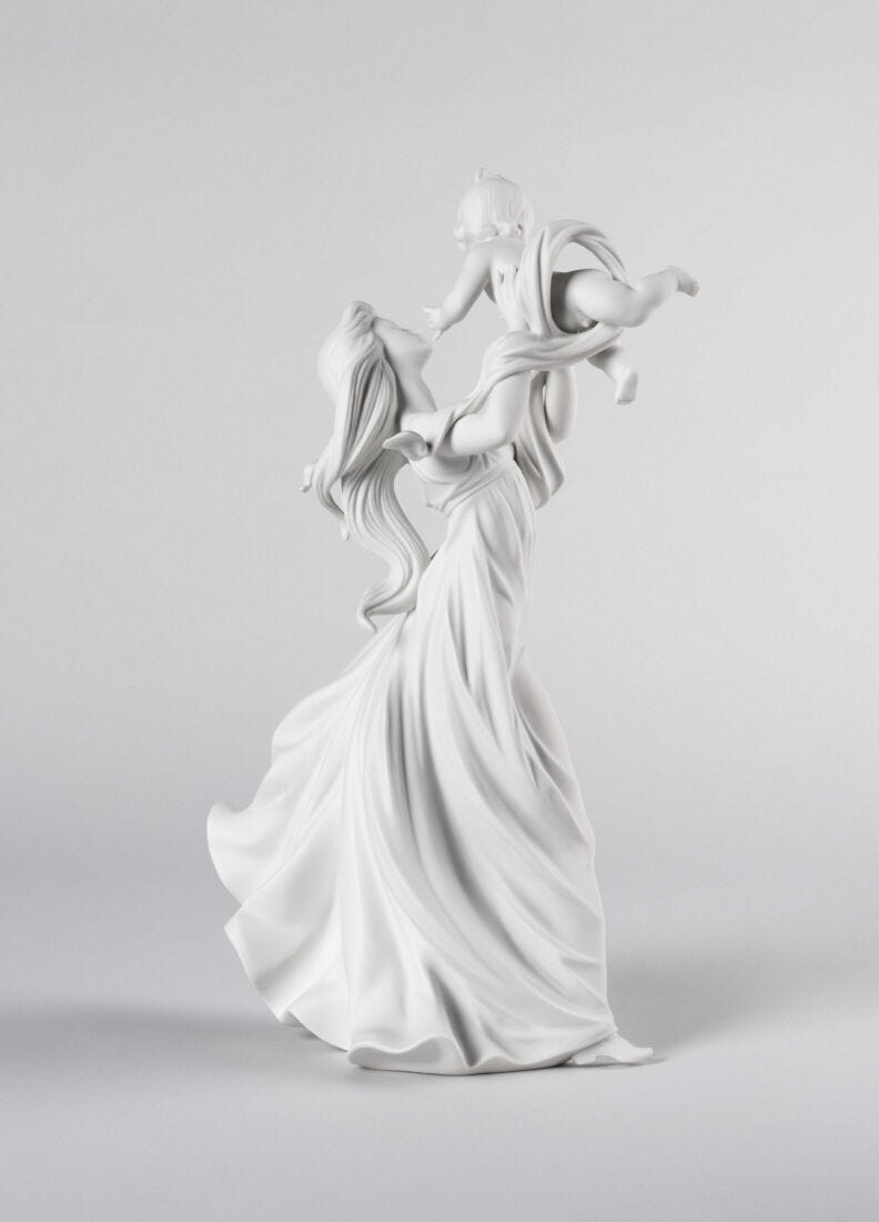 Lladro Figura Madre Mi Precioso Bebé. Blanco Mate