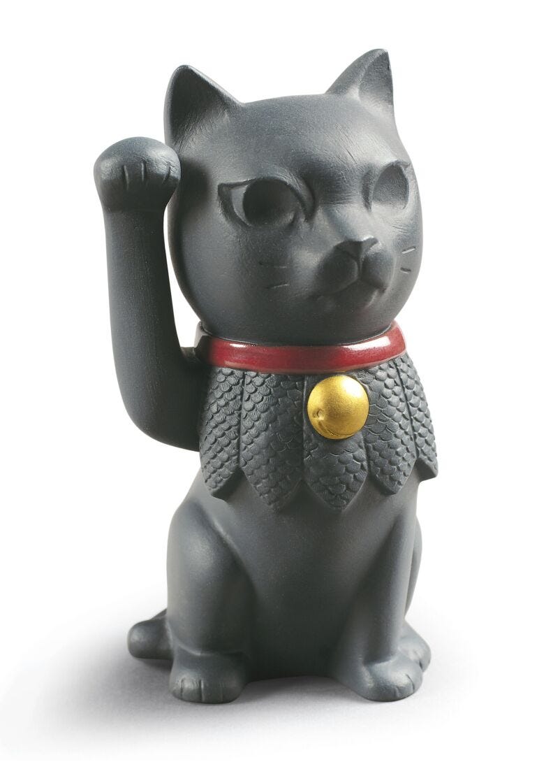 lladro Figura Maneki Neko