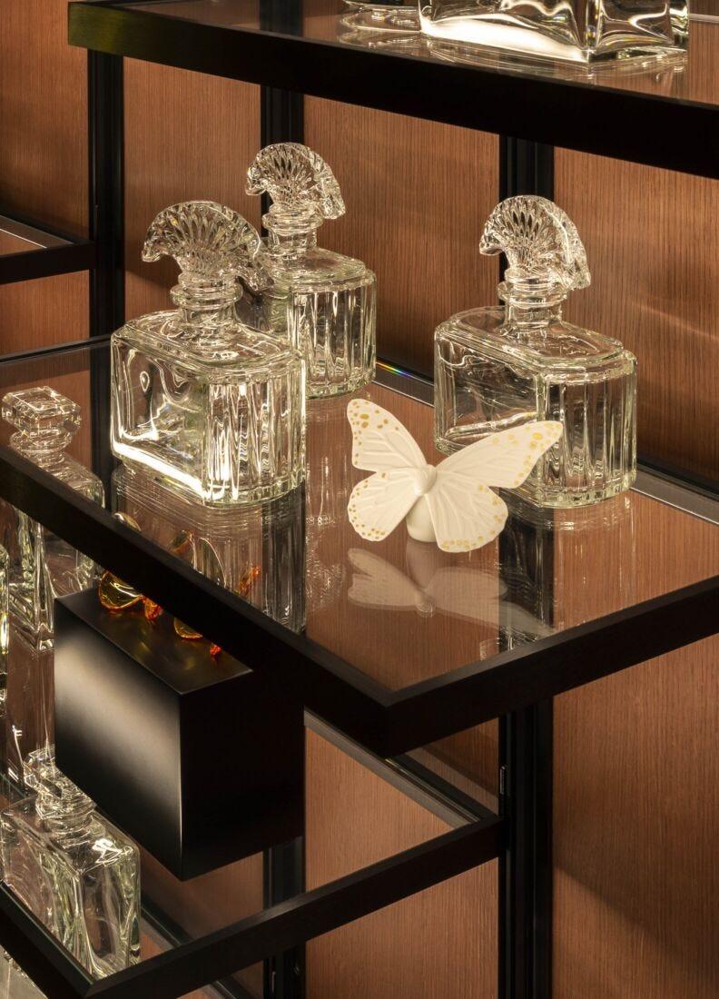 Lladro Figura Mariposa. Lustre Oro Y Blanco
