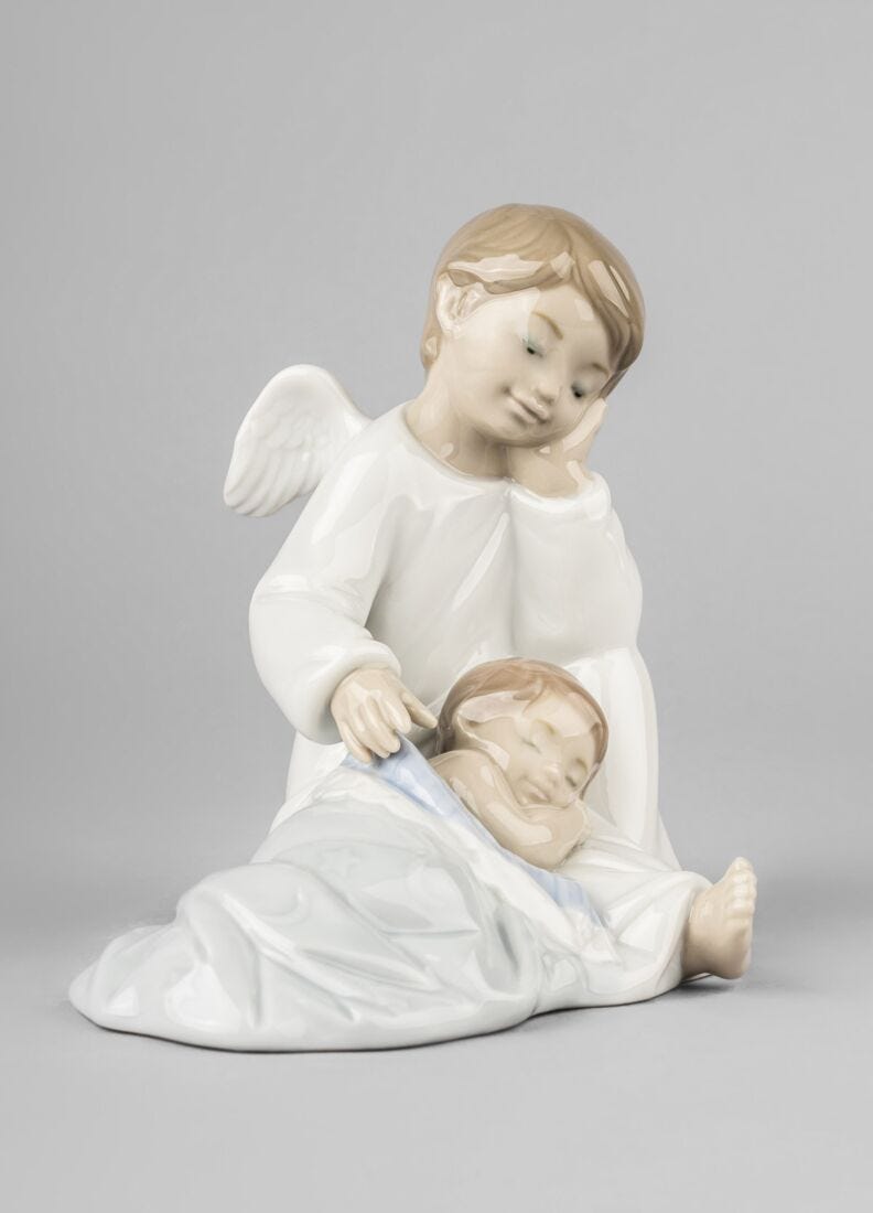 Lladro Figura Mi ángel De La Guarda. Azul