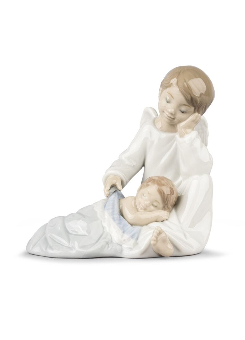 lladro Figura Mi ángel de la guarda. Azul