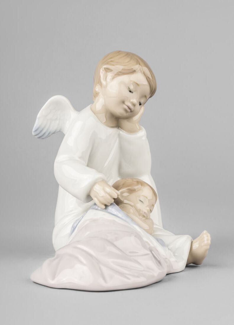 Lladro Figura Mi ángel De La Guarda. Rosa