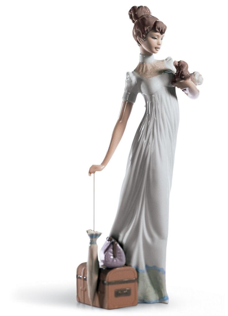 Lladro Figura Mujer Alta Sociedad