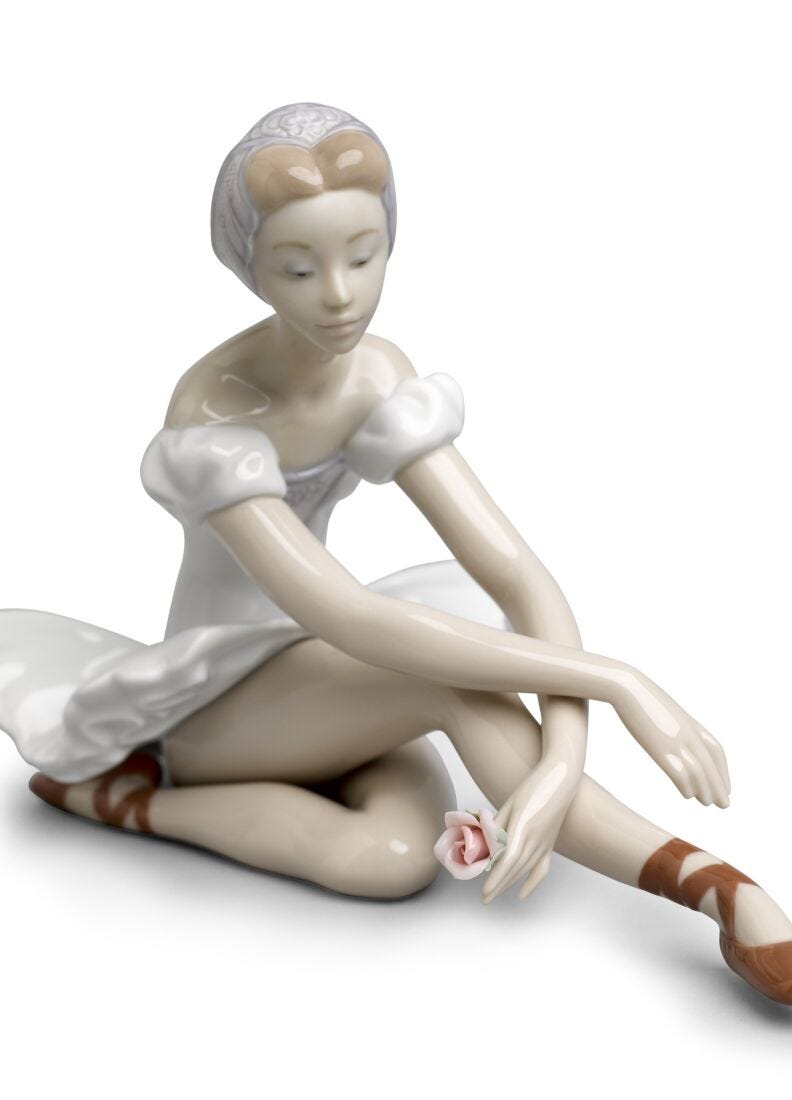 Lladro Figura Mujer Ballet De La Rosa