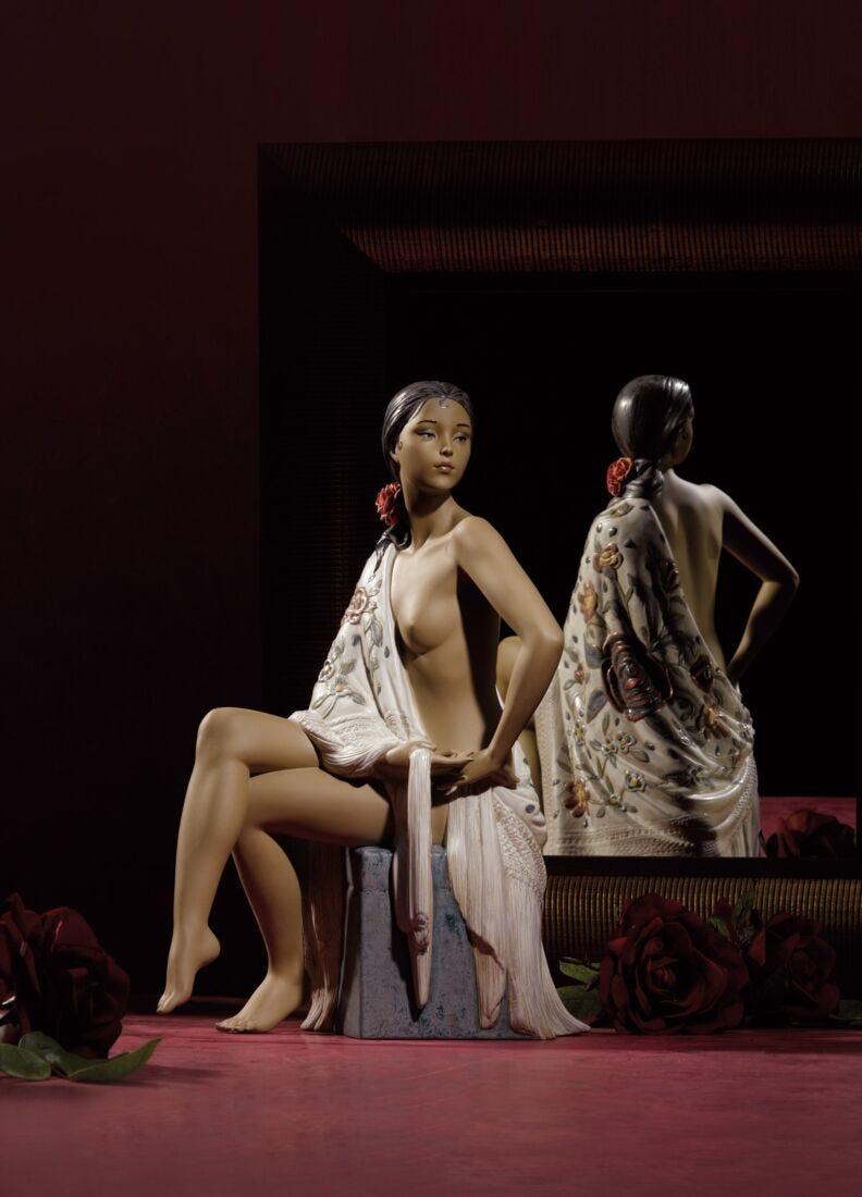 Lladro Figura Mujer Desnuda Con Mantón