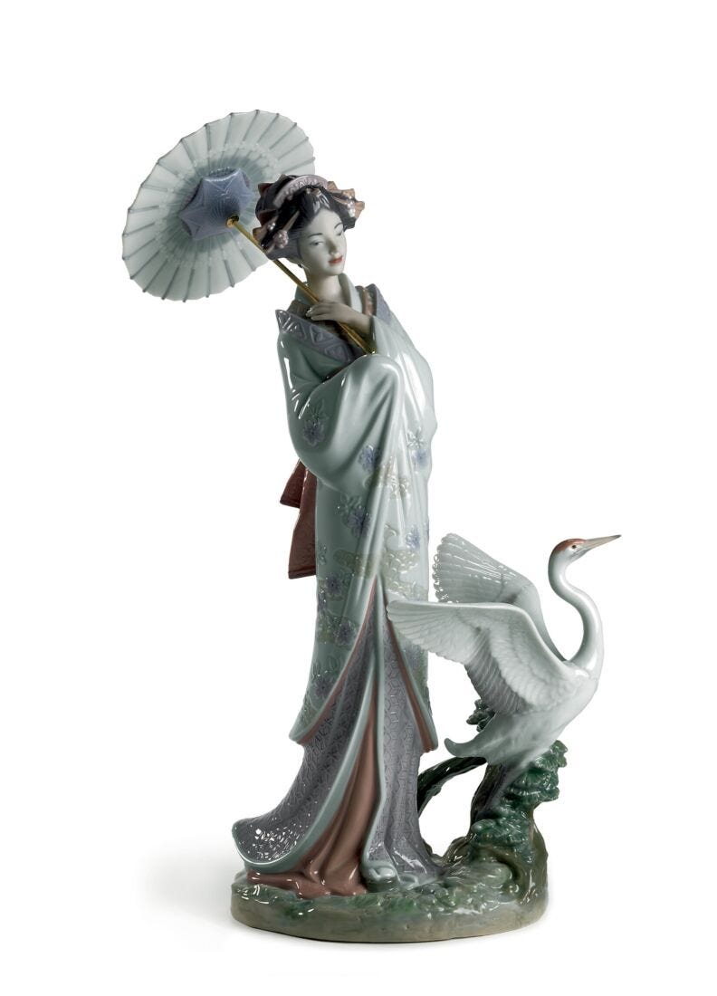 lladro Figura mujer Estampa japonesa