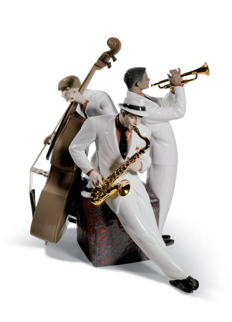 Lladro Figura Músicos Trío De Jazz. Serie Limitada