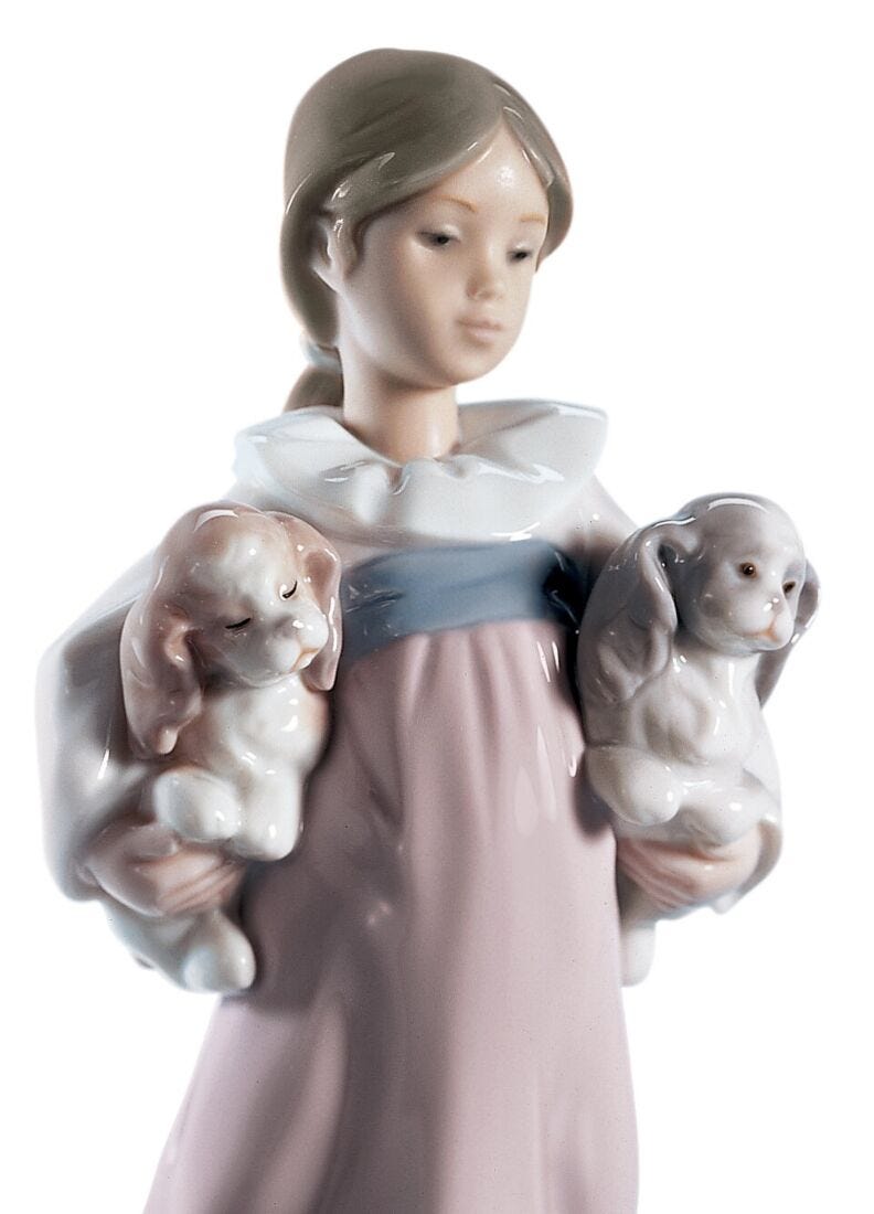 Lladro Figura Niña A Jugar Fuera
