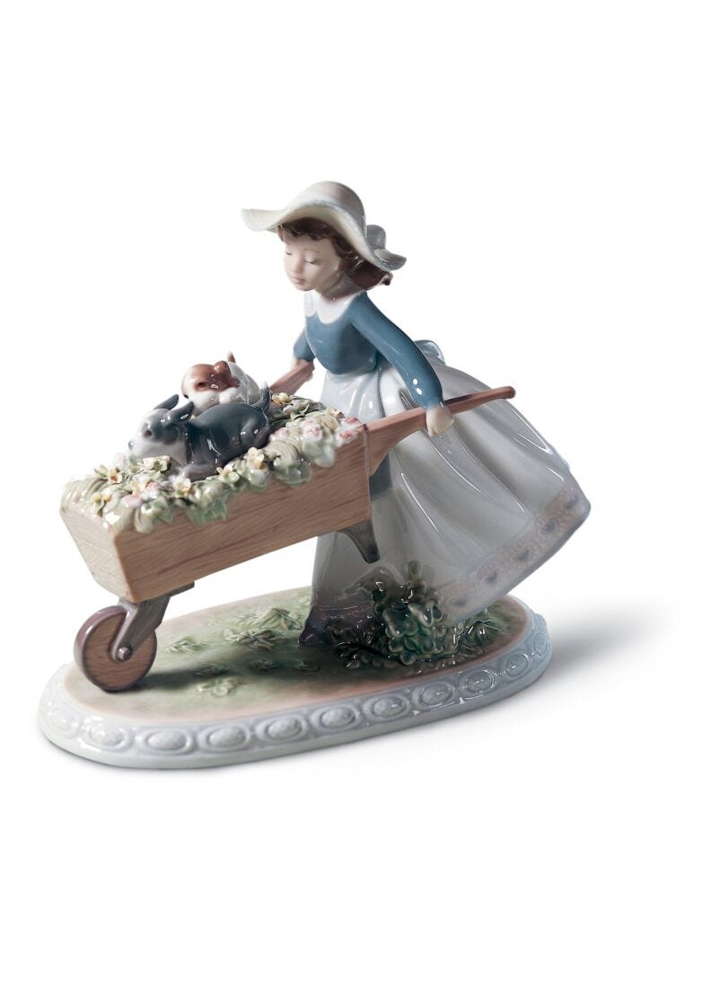 lladro Figura niña A la carrera