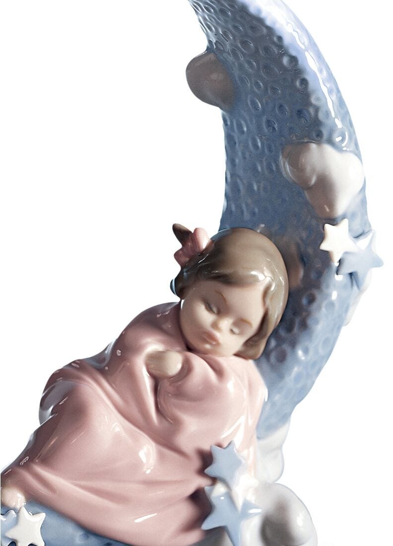 Lladro Figura Niña Arrullo De Luna