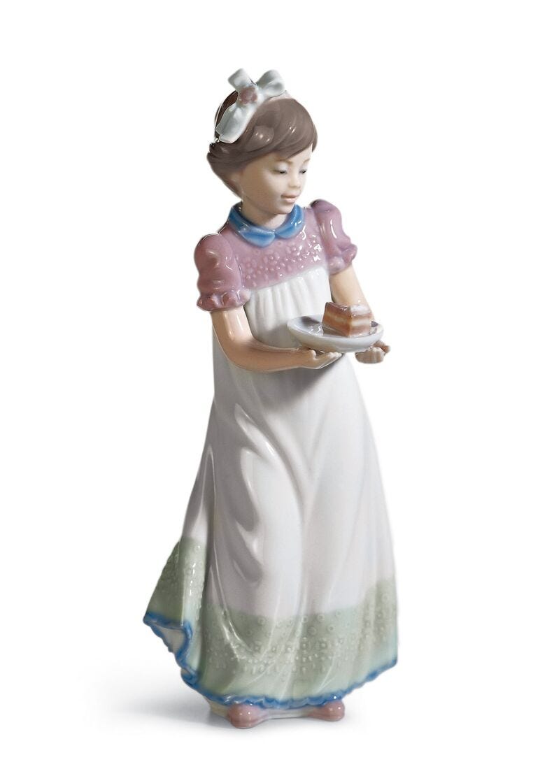 Lladro Figura Niña Con Tarta