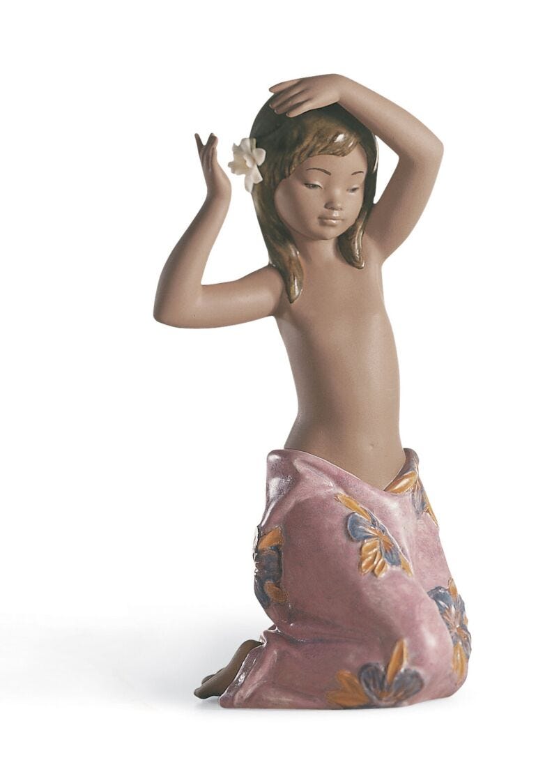 lladro Figura niña Flor del Trópico