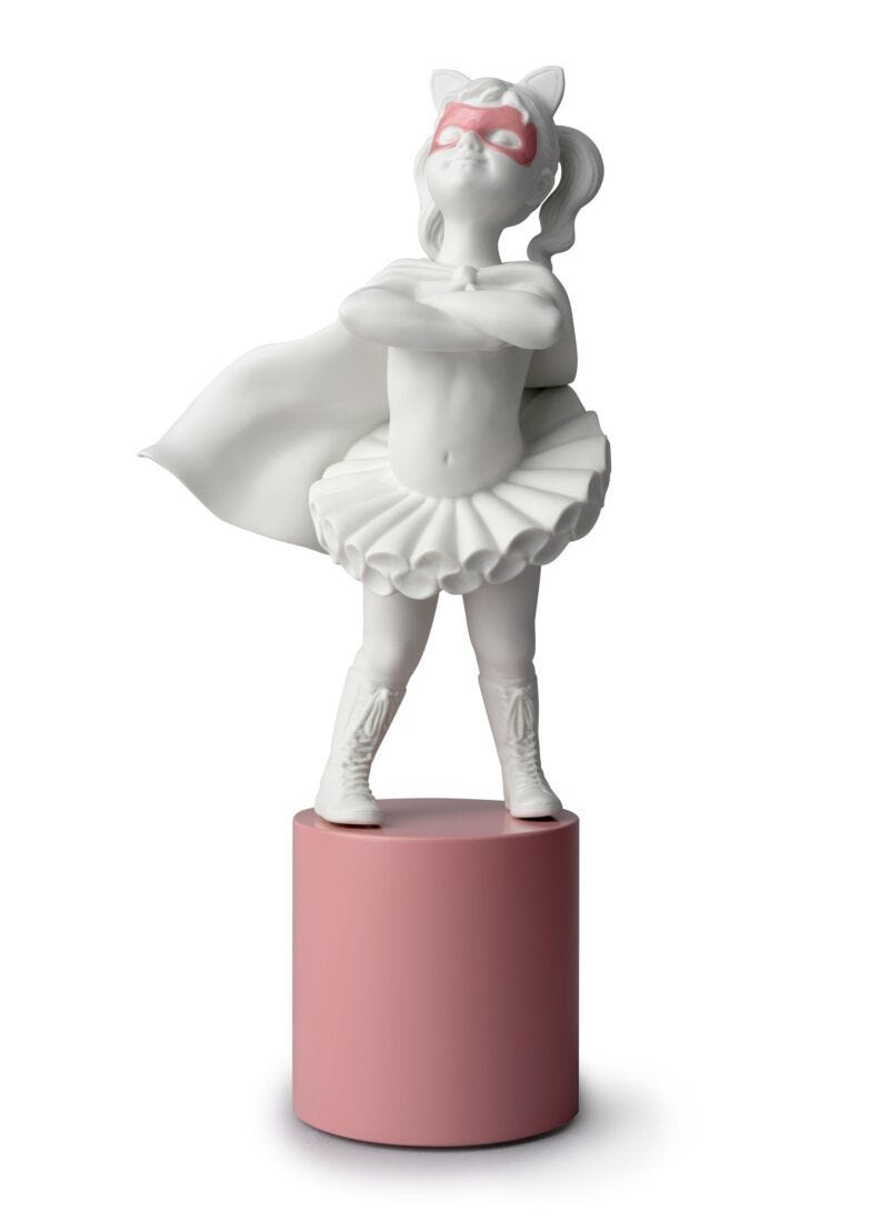lladro Figura Niña Soy una superheroína