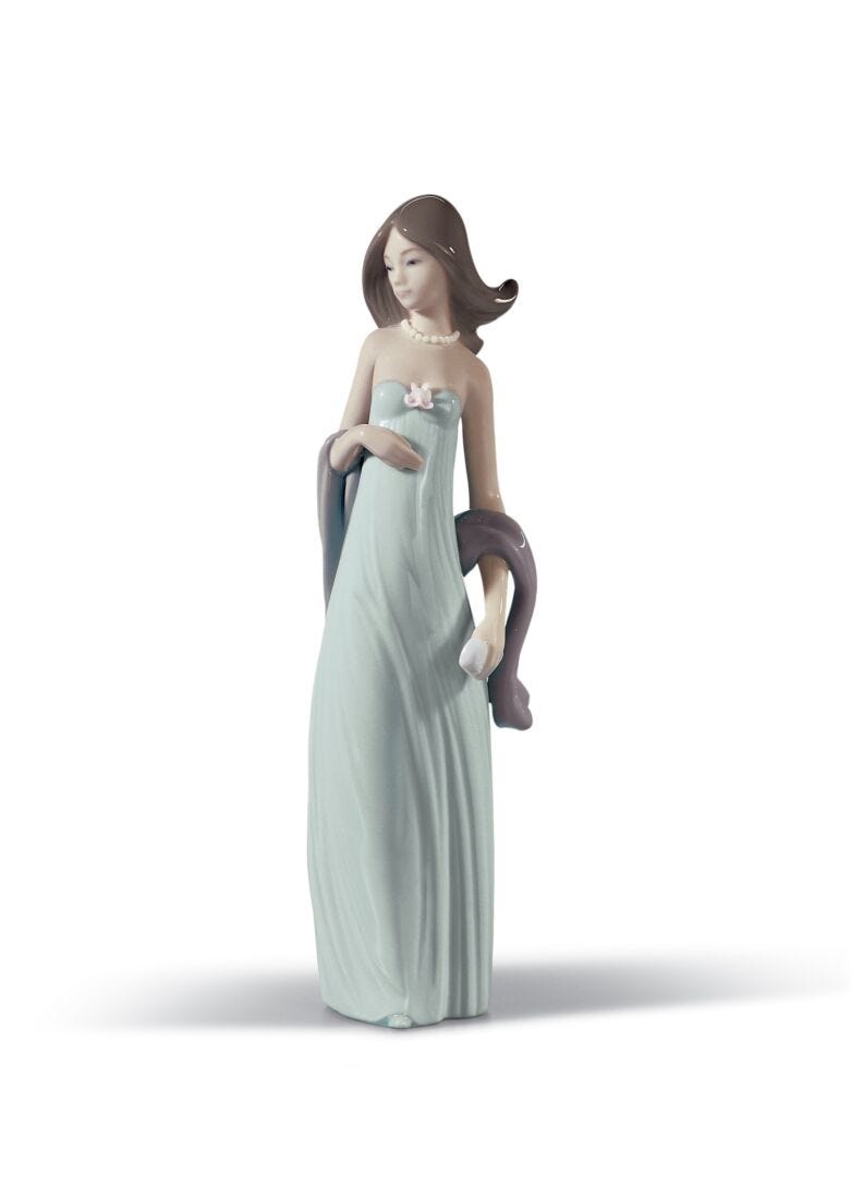 lladro Figura niña Vestido de noche