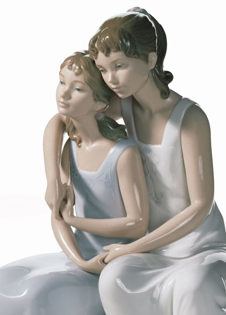 Lladro Figura Niñas Mi Hermana Mi Amiga