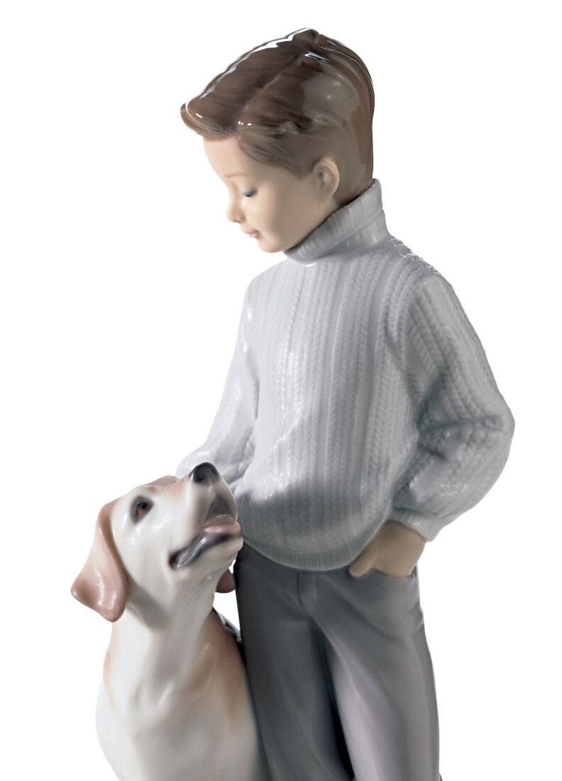 Lladro Figura Niño Con Perro Mi Amigo Más Fiel