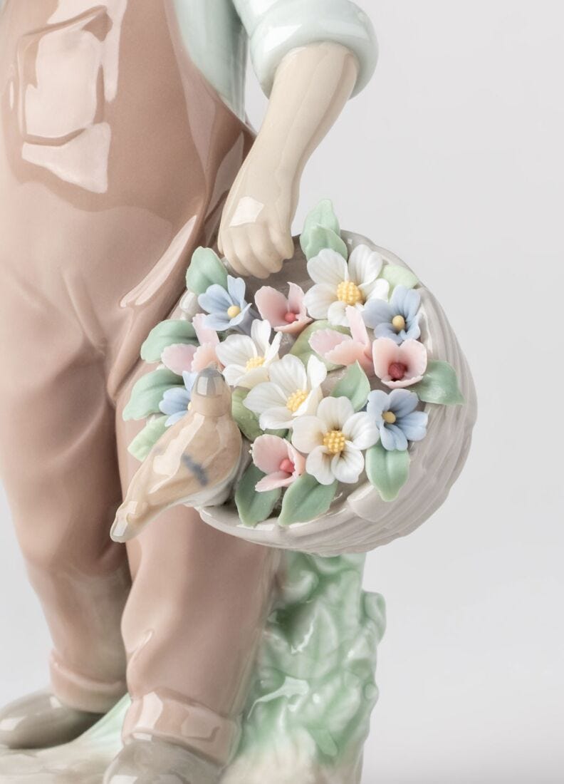 Lladro Figura Niño ¡Qué Alegre Estás