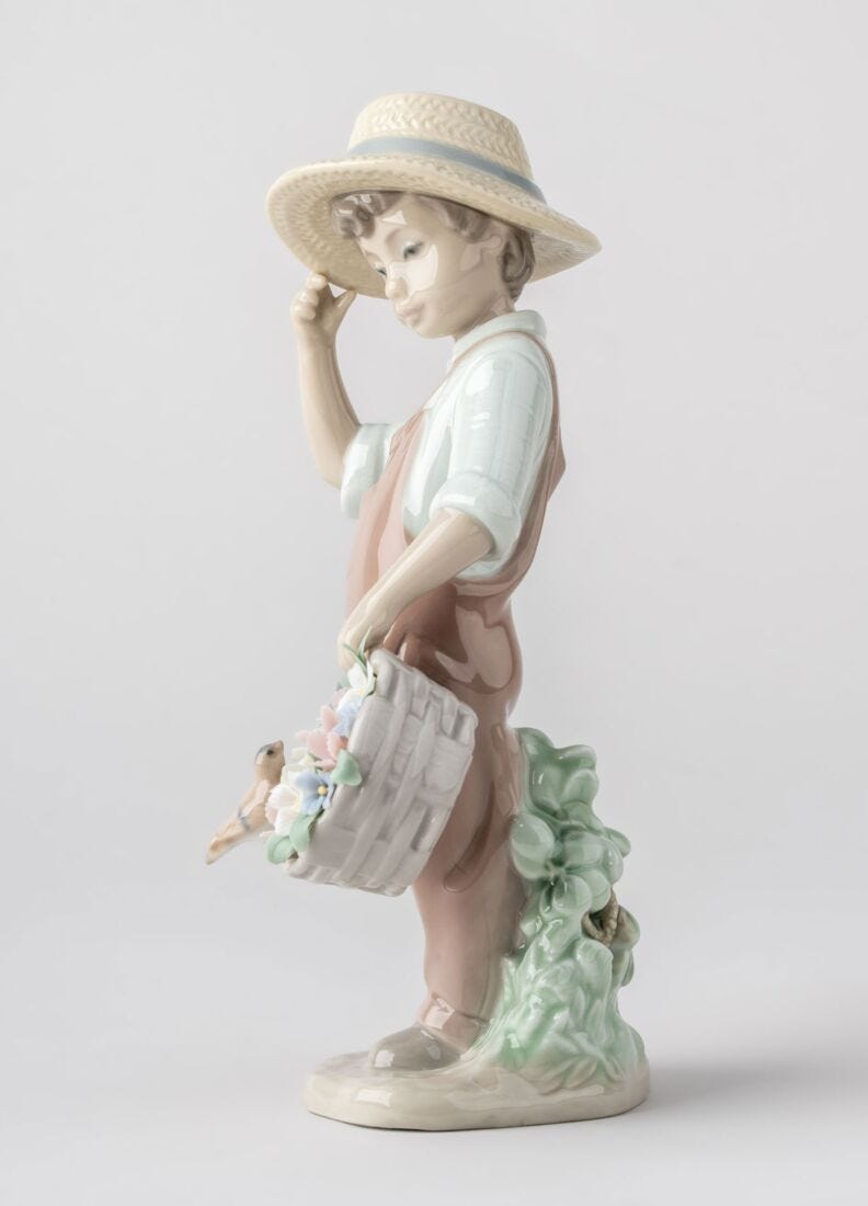 Lladro Figura Niño ¡Qué Alegre Estás