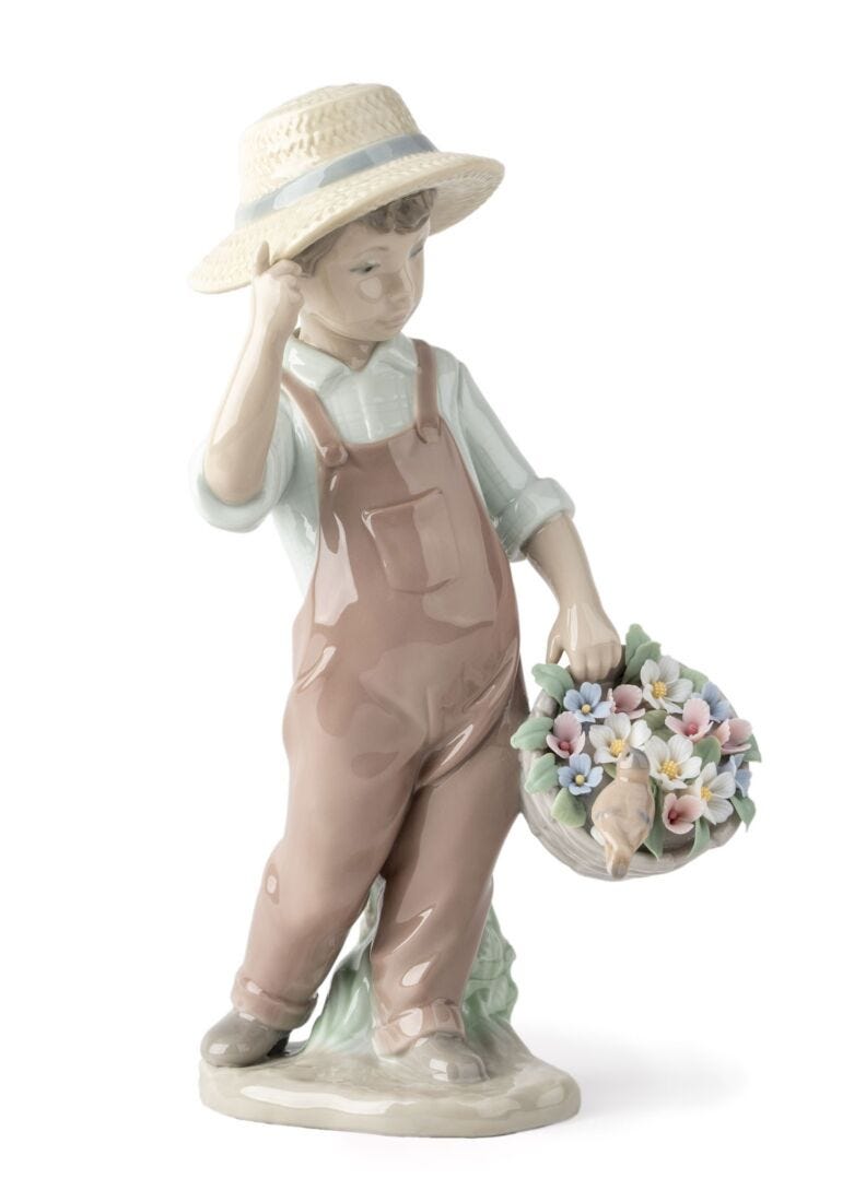 lladro Figura niño ¡Qué alegre estás