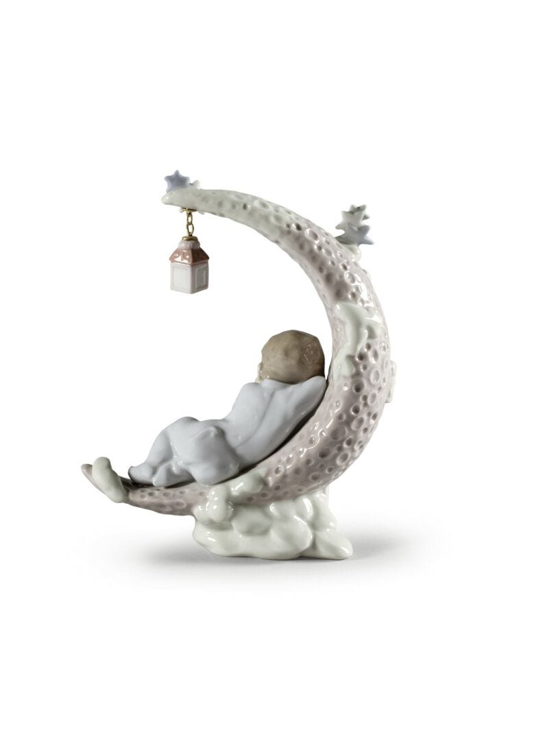 Lladro Figura Niño Soñando Con La Luna