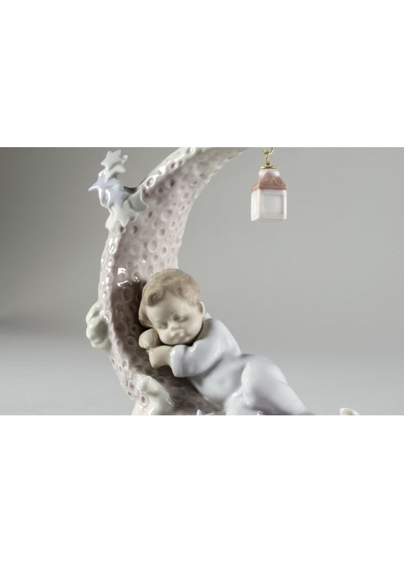 Lladro Figura Niño Soñando Con La Luna