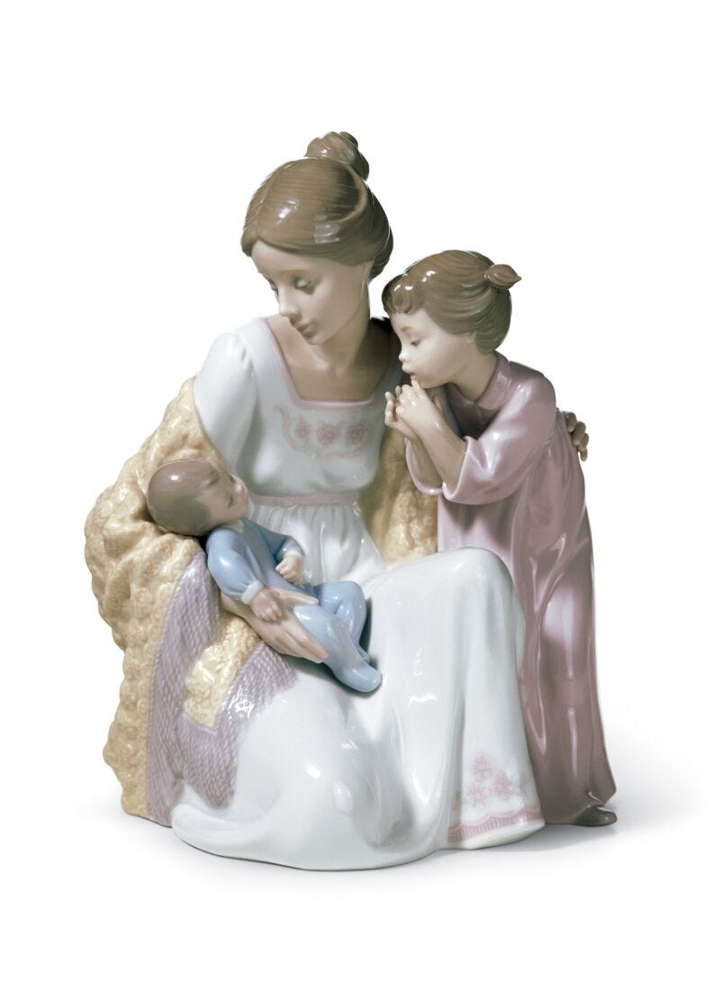 Lladro Figura Niños Bienvenido A La Familia