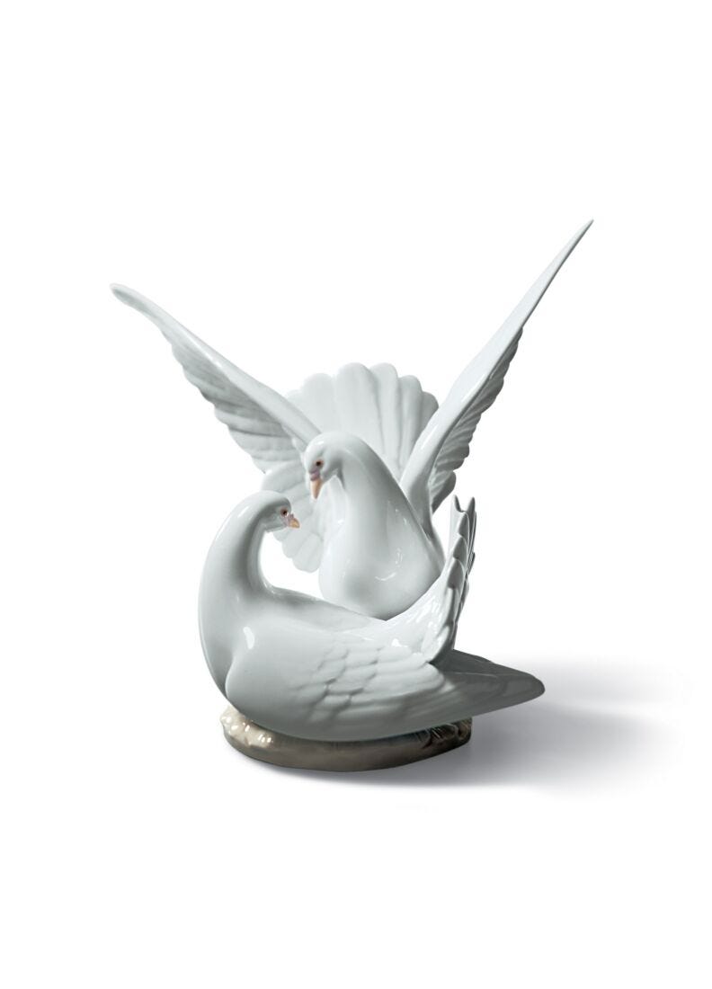 lladro Figura palomas Nido de amor