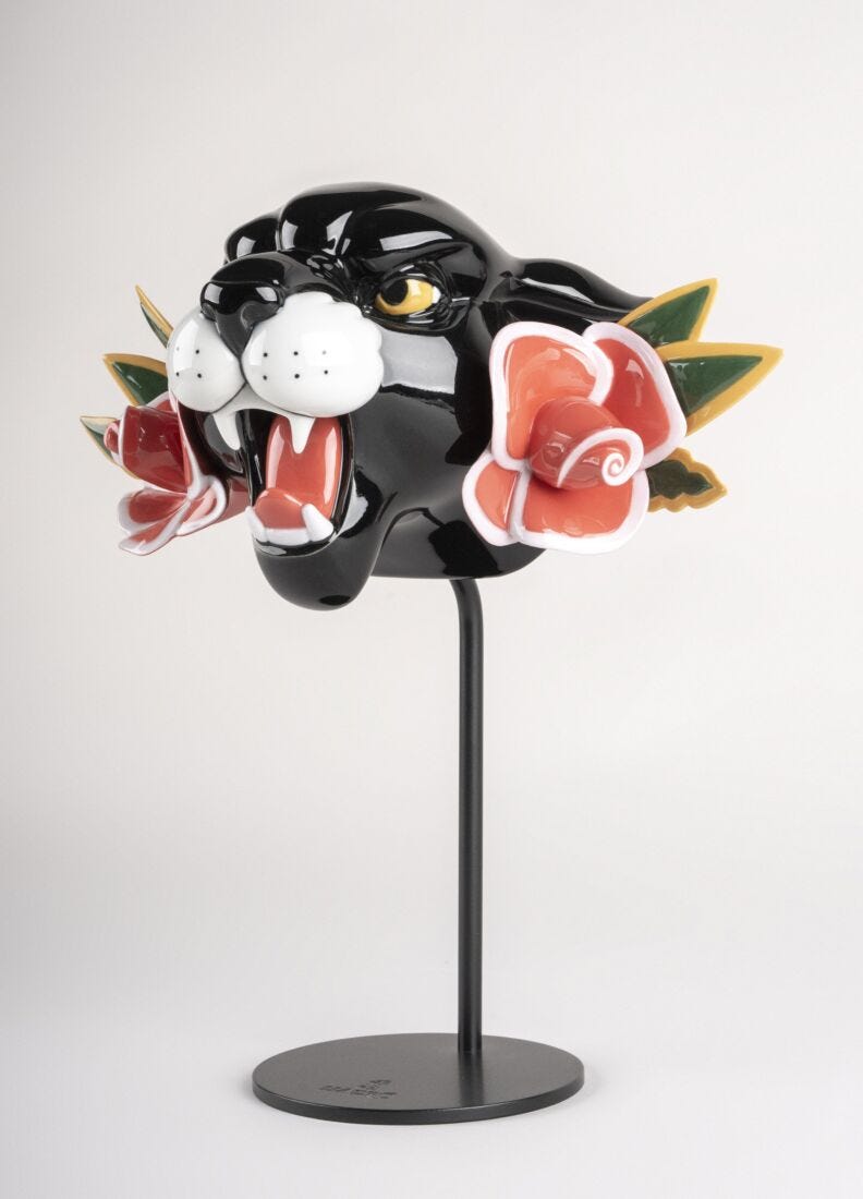 Lladro Figura Pantera Salvaje