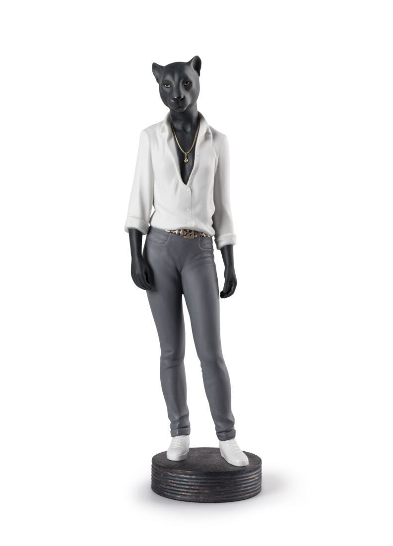 Lladro Figura Panther Woman
