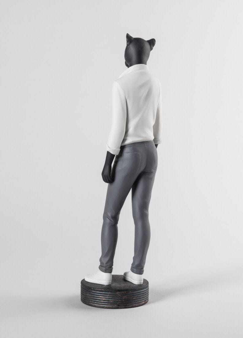 Lladro Figura Panther Woman