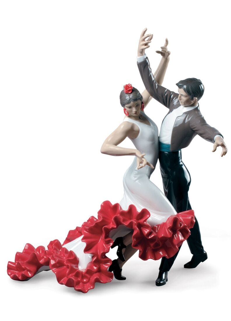 lladro Figura pareja Baile Flamenco