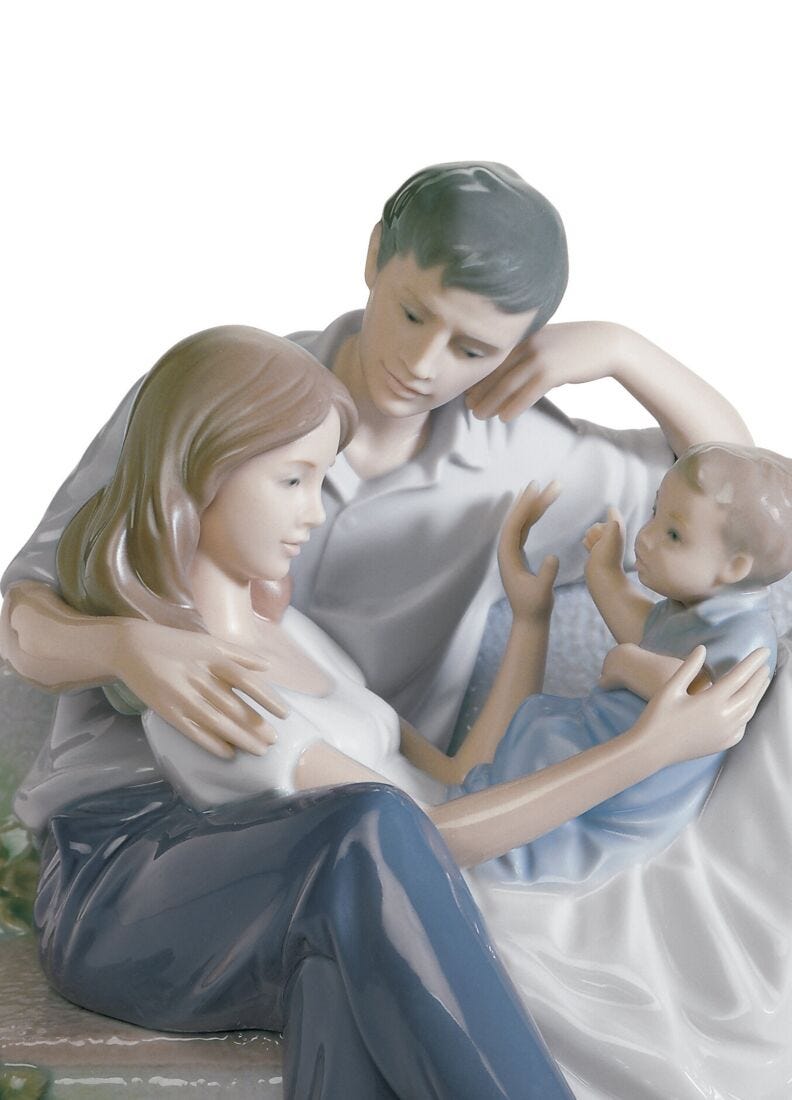 Lladro Figura Pareja De Novios Juntos Y Felices