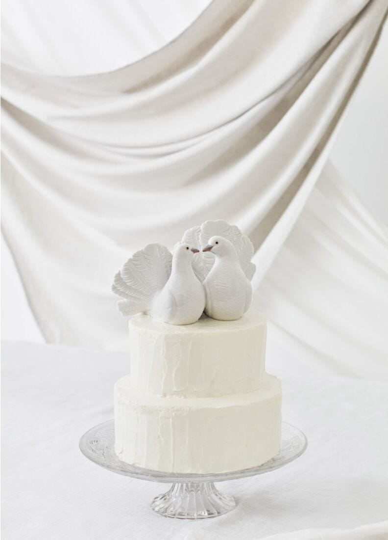 Lladro Figura Pareja De Palomas