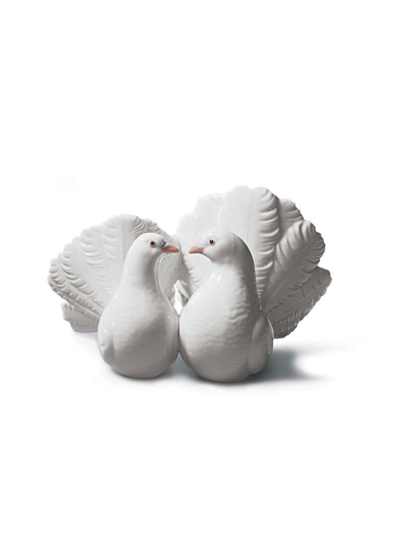 lladro Figura Pareja de palomas